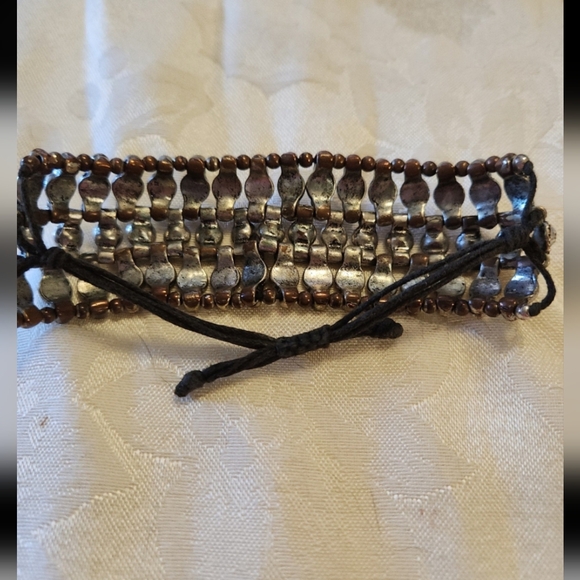 Metal & Rhinestone Bracelet - Picture 2 of 3